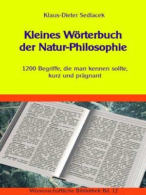 cover image of Kleines Wörterbuch der Natur-Philosophie